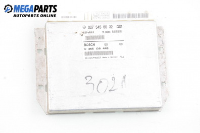ESP+BAS модул за Mercedes-Benz A-Class Hatchback  (W168) (07.1997 - 08.2004), № Bosch 0 265 109 449 / A 027 545 60 32